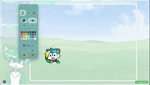 Animated demonstration of the doodle board
